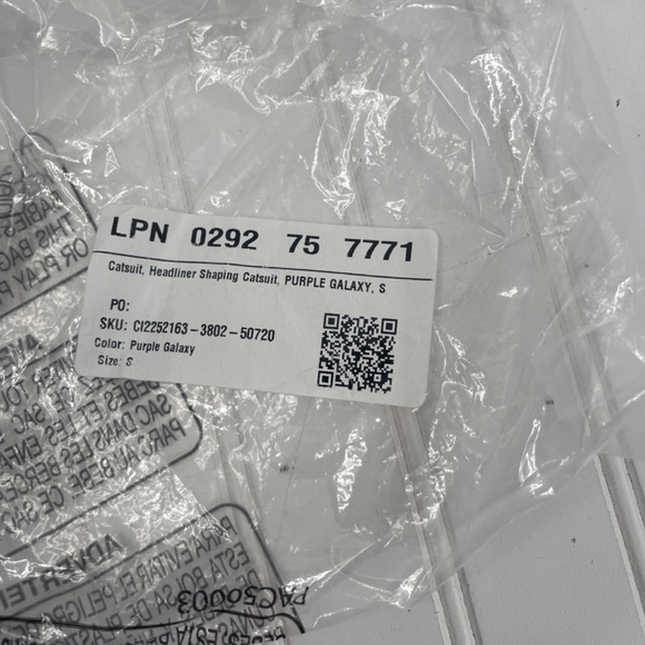 BRAND NEW Yitty Fabletics Headliner Shaping Catsuit Purple Galaxy - Picture 11 of 12